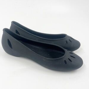 ✅ CROCS Kelli Black Ballerina Flats‎ SIZE 9